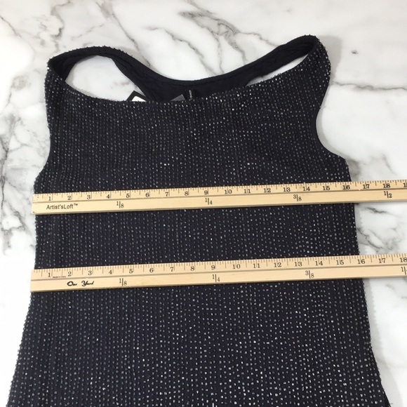 W118 By Walter Baker Dark Gray Beaded Sophia Shift Dress Womens Large Racerback‎ - Picture 11 of 14